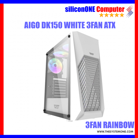 AIGO DK150 WHITE [3FAN RAINBOW] ATX