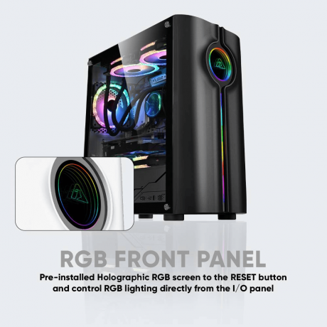 Armaggeddon Tron HOLO-3 MATX White [3FAN CORE12BLUE/RED,MATX]