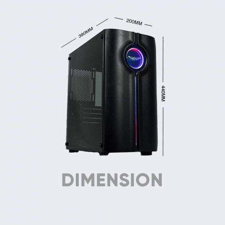 Armaggeddon Tron HOLO-3 MATX White [3FAN CORE12BLUE/RED,MATX]
