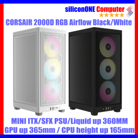 Corsair 2000D RGB Airflow Mini Black / White [3FAN-AF120,ITX] 
