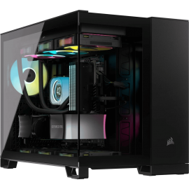 Corsair 2500X TG Black / White [0FAN,MATX, Dual Chamber] 