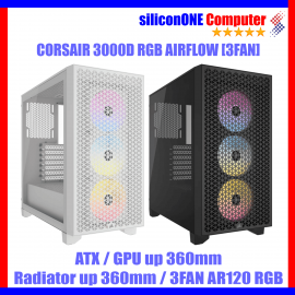 Corsair 3000D Airflow RGB Black / White [3FAN AR120 RGB, ATX] 