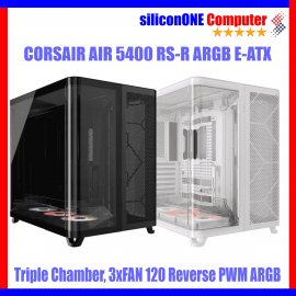 Corsair AIR 5400 RS-R ARGB BLACK [E-ATX,3FAN Reverse ARGB RS120-R] 