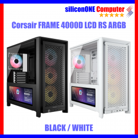 Corsair FRAME 4000D LCD RS ARGB Black/White [E-ATX,4FAN RS120PWM] 
