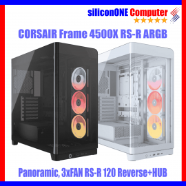 Corsair FRAME 4500X RS-R ARGB Panoramic BLACK [E-ATX,3FAN Reverse ARGB RS120-R] 