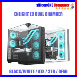Enlight Z9 [0FAN,ATX,BTF] DUAL CHAMBER 3xTG BLACK 