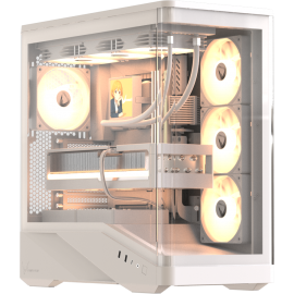 Formula V Line Crystal U9 PA White [E-ATX,4FAN ARGB, USB3+USBC] 