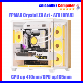 FPMAX Crystal Z9 Art [0FAN,ATX] - White+Wood Style 