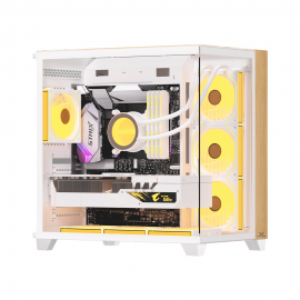 FPMAX Crystal Z9 Art [0FAN,ATX] - White+Wood Style 