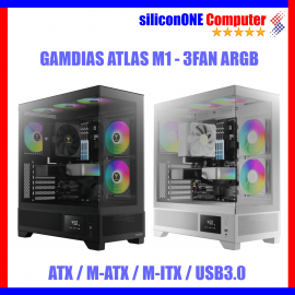 Gamdias ATLAS M1 Black [3FAN ARGB PWM, ATX] 