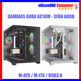 Gamdias GC10M ARGB White [3FAN ARGB, MATX] 