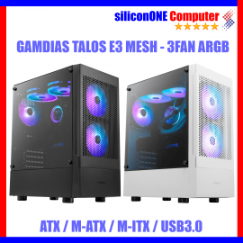 Gamdias TALOS E3 MESH BLACK [3FAN ARGB,ATX] 