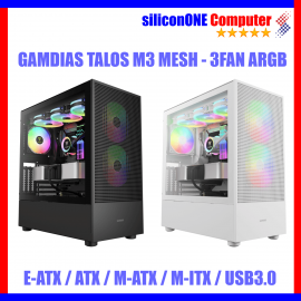 Gamdias TALOS M3 MESH BLACK [3FAN ARGB PWM,EATX] 