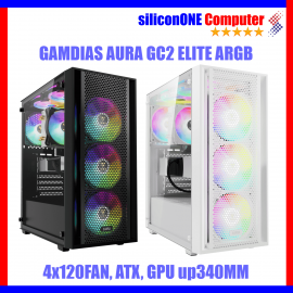 Gamdias AURA GC2 Elite ARGB Black/White [4FAN,ATX] 