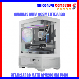 Gamdias AURA GC9M ELITE WHITE ARGB [3FAN,MATX] USBC 