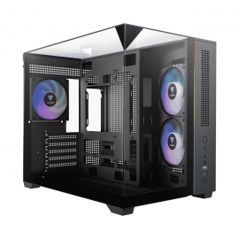 Gamdias ATLAS M3M Black [MATX, 3TG, 3X120MM ARGB,USB-C] 