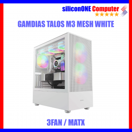 Gamdias TALOS M3 MESH WHITE [3FAN ARGB PWM,EATX] 