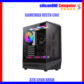 Gamemax VISTA COC [ATX,5FAN ARGB] Black 