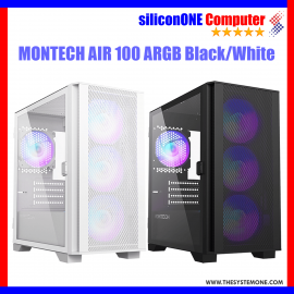 Montech Air 100 ARGB Black [4FAN ARGB] MATX 
