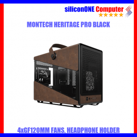 Montech Heritage Pro Black [4FAN GF120,MATX/ITX] PSU ATX/SFX  