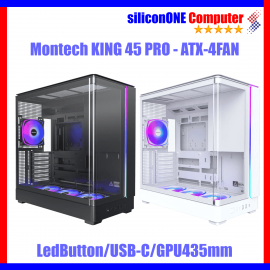 Montech KING 45 Pro Black/White [ATX,4FAN] 