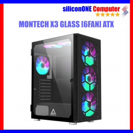 Montech X3 Glass 6FAN Black [3x140MM FRGB + 3x120MM FAN] TG ATX 