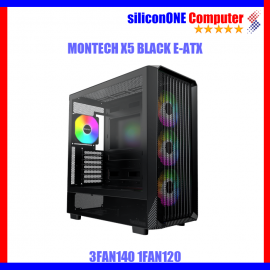 Montech X5 BLACK/WHITE [3FAN140,1FAN120,E-ATX] 