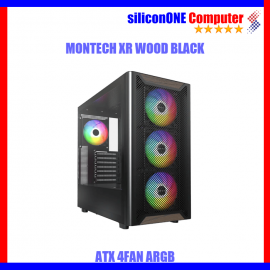 Montech XR WOOD BLACK [4FAN ARGB, ATX] 