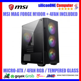MSI FORGE M100R [4FAN, MATX] TG BLACK  