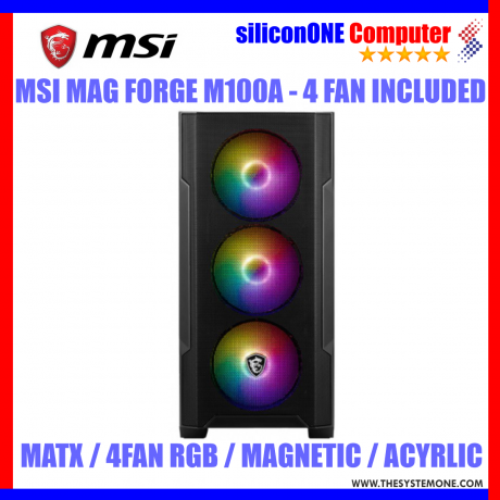 MSI FORGE M100A [4FAN, MATX] ACRYLIC 