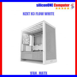 NZXT H3 FLOW WHITE [MATX,1FAN] 