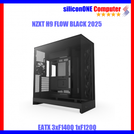 NZXT H9 FLOW ALL BLACK [2025] EATX [3xF140Q+1xF120Q] 