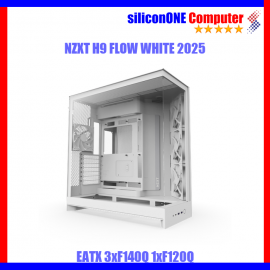 NZXT H9 FLOW ALL WHITE [2025] EATX [3xF140Q+1xF120Q] 