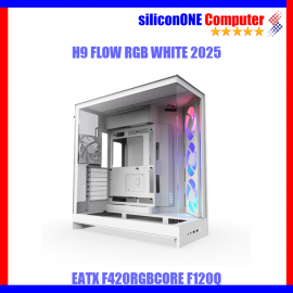 NZXT H9 FLOW RGB ALL WHITE [2025] EATX [F420RGBCORE+F120Q] 