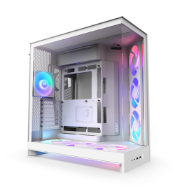 NZXT H9 FLOW RGB+ ALL BLACK [2025] EATX  [2XF420RGBCORE+F120RGBCORE] 
