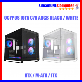 Ocypus IOTA C70 BK/WH  [6FAN ARGB,ATX] Dual Chamber LCD Display 