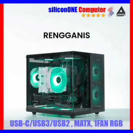 Paradox Rengganis [MATX,1FAN RGB] USB-C FP GPU330MM 