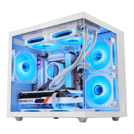 SEGOTEP BRAVE W1 White (M-ATX Budget PC Case)PREINSTALLED 3x KIPAS NO RGB White 