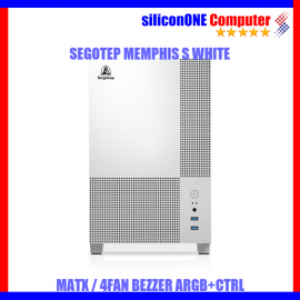 SEGOTEP MEMPHIS-S White SP 4 fans (M-ATX Premium Special Edition PC Case)PREINSTALLED4x fan Bezzer ARGB + ARGB Controller 