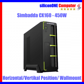 Simbadda CX160 - 450W Slim Case [MATX] Vertikal/Horizontal 