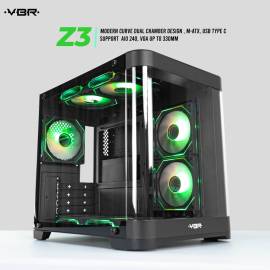 VBR Z3 [0FAN,MATX] USB-C AIO240 GPU330MM Black Curve 