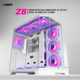 VBR Z8 [0FAN,ATX] USB-C AIO360 GPU400MM White Aesthetic 