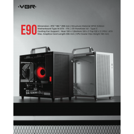 VBR E90 BLACK [0FAN,MATX] USB-C GPU335M HSF165MM 