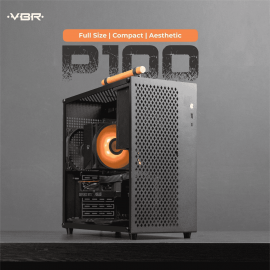 VBR P100 BLACK [0FAN,ATX] USB-C GPU335M HSF165MM AIO240 
