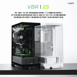 VBR Z5 [0FAN,ATX,BTF/PZ] USB-C AIO360 GPU400MM Black 