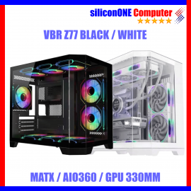 VBR Z77 [0FAN,MATX] USB-C AIO360 GPU330MM Black 