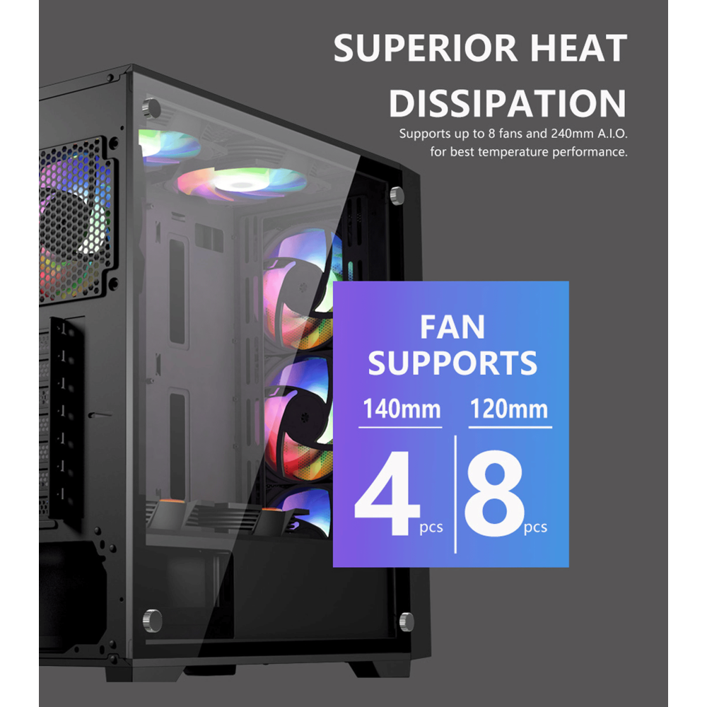 VenomRX AEGON [4FAN,ATX] A-RGB BLACK