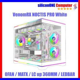 VenomRX NOCTIS PRO [0FAN,MATX] AquariumLed Bar GPU410 LC360 WHITE 