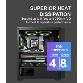VenomRX RIVA [4FAN, ATX] BLACK WOOD 