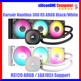Corsair Nautilus 360 RS ARGB Black/White LGA1851 support 5Y 